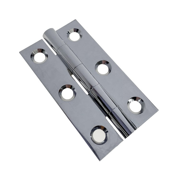 Extruded Cabinet Hinge - Brass - Chrome Plated - 50mm x 30mm x 1.5mm