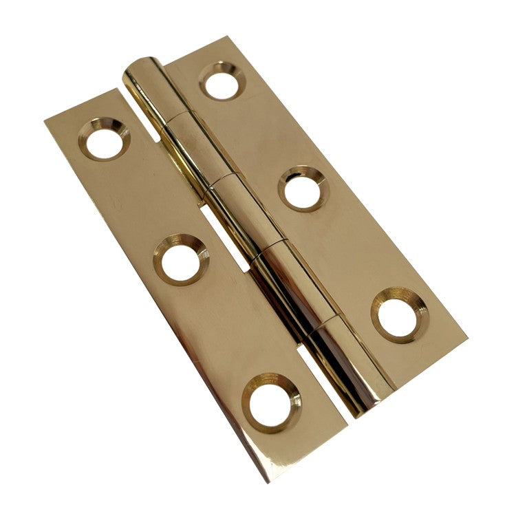 Extruded Cabinet Hinge - Brass - Polished - 63mm x 35mm x 1.9mm