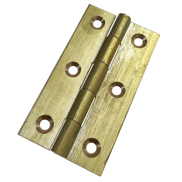 Extruded Cabinet Hinge - Brass - Self Colour - 74mm x 41mm x 1.9mm