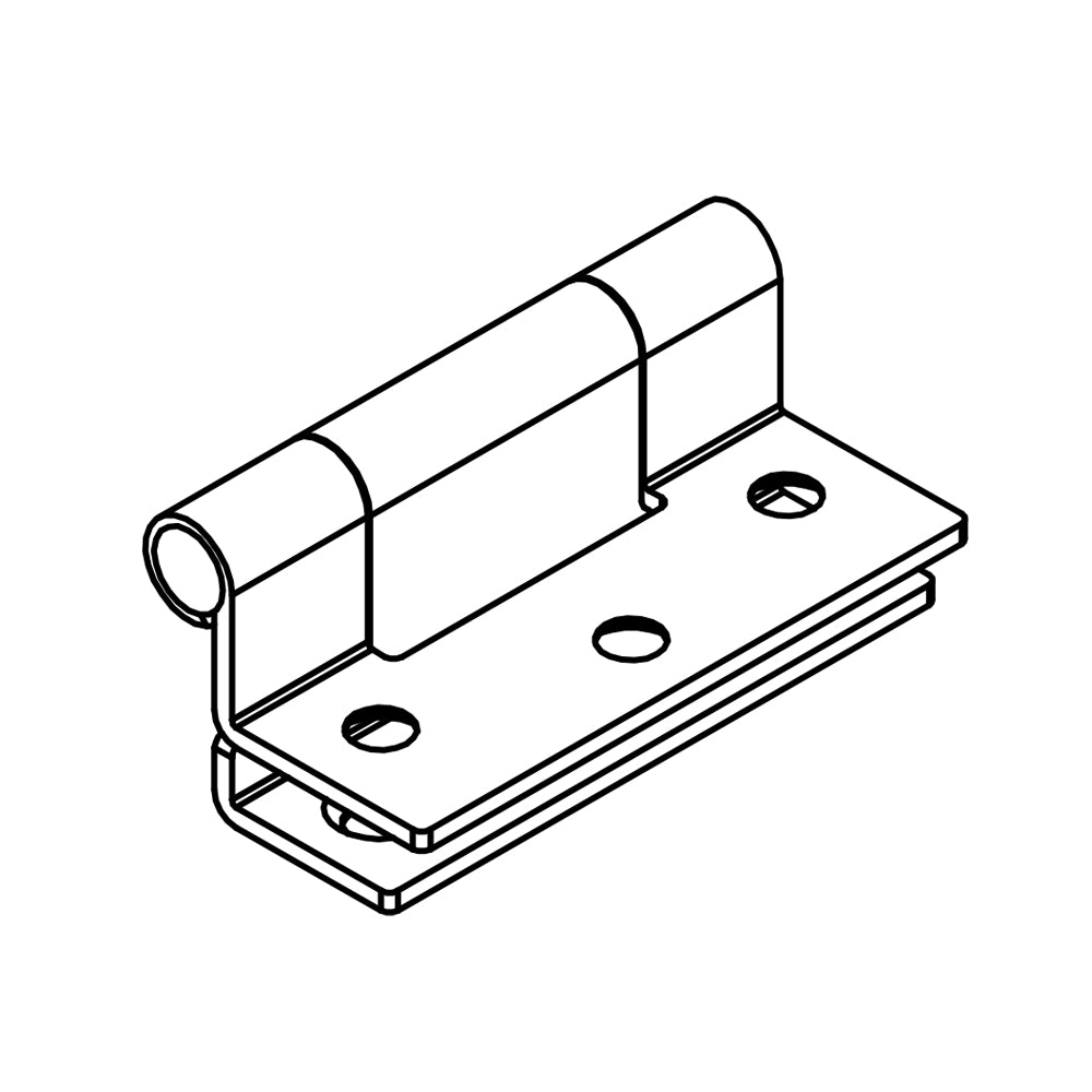 Stormproof Cranked Hinge - Stainless Steel 316 - Satin Polished - Staggered Holes - 64 x 50 x 2.0mm