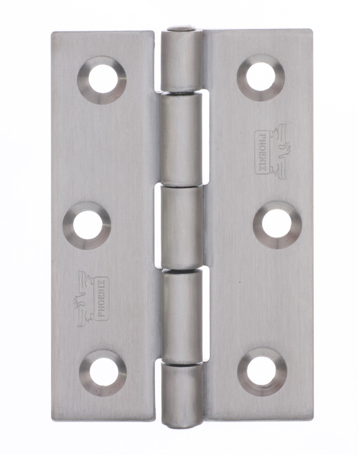 7040 Plain Knuckle Butt Hinge - Stainless Steel - Satin Polished 76 x 51 x 2mm