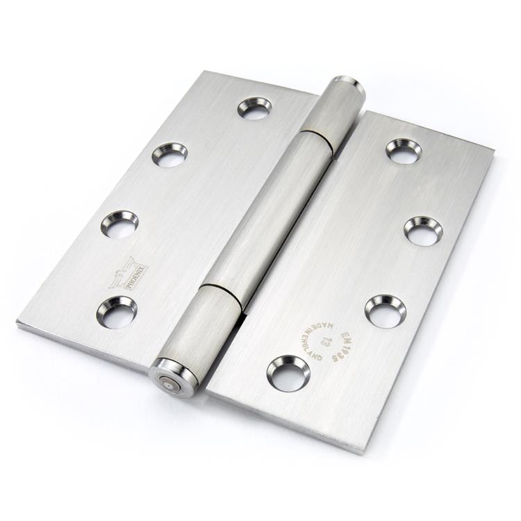 7745 Concealed Bearing Projection Parliament Hinge - Square Corner - ANSI Hole - Stainless Steel - Satin Polished 114 x 102 x 3mm