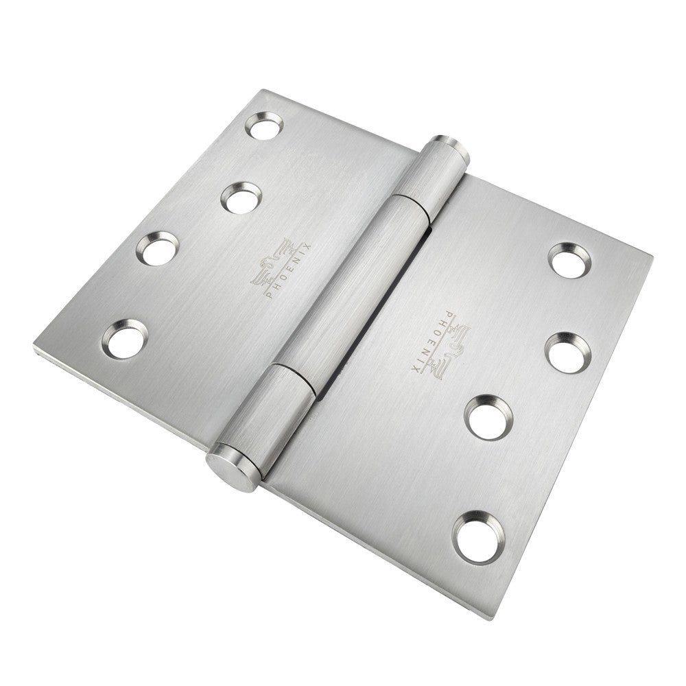 7750 Concealed Bearing Hinge - Square Corner - Staggered Hole - Stainless Steel - Satin Polished 102 x 127 x 3mm
