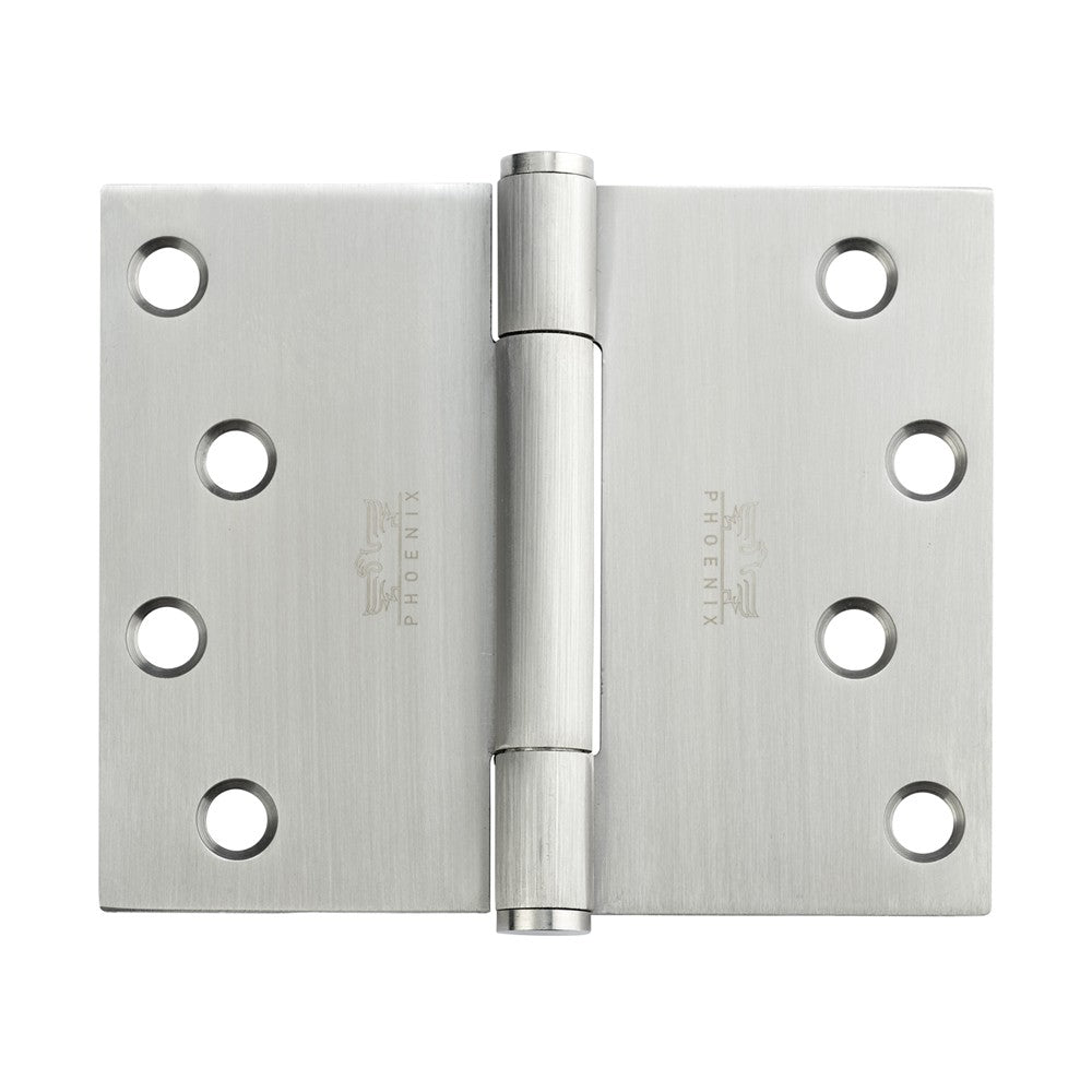 7750 Concealed Bearing Hinge - Square Corner - Staggered Hole - Stainless Steel - Satin Polished 102 x 127 x 3mm