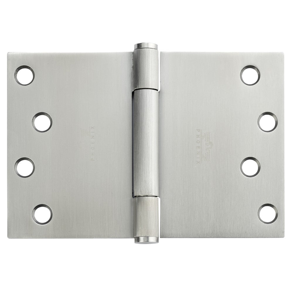 7760 Concealed Bearing Projection Parliament Hinge - Square Corner - Staggered Hole - Stainless Steel - Satin Polished 102 x 152 x 3mm