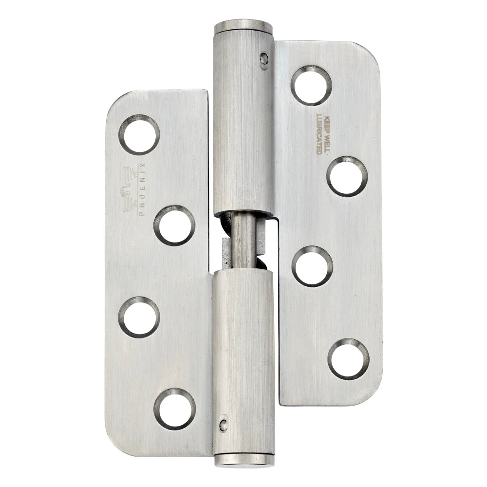 7915 Loadmaster Rising Lift Off Hinge - Radius Corner - Clockwise Close - Stainless Steel - Satin Polished 100 x 76 x 3mm