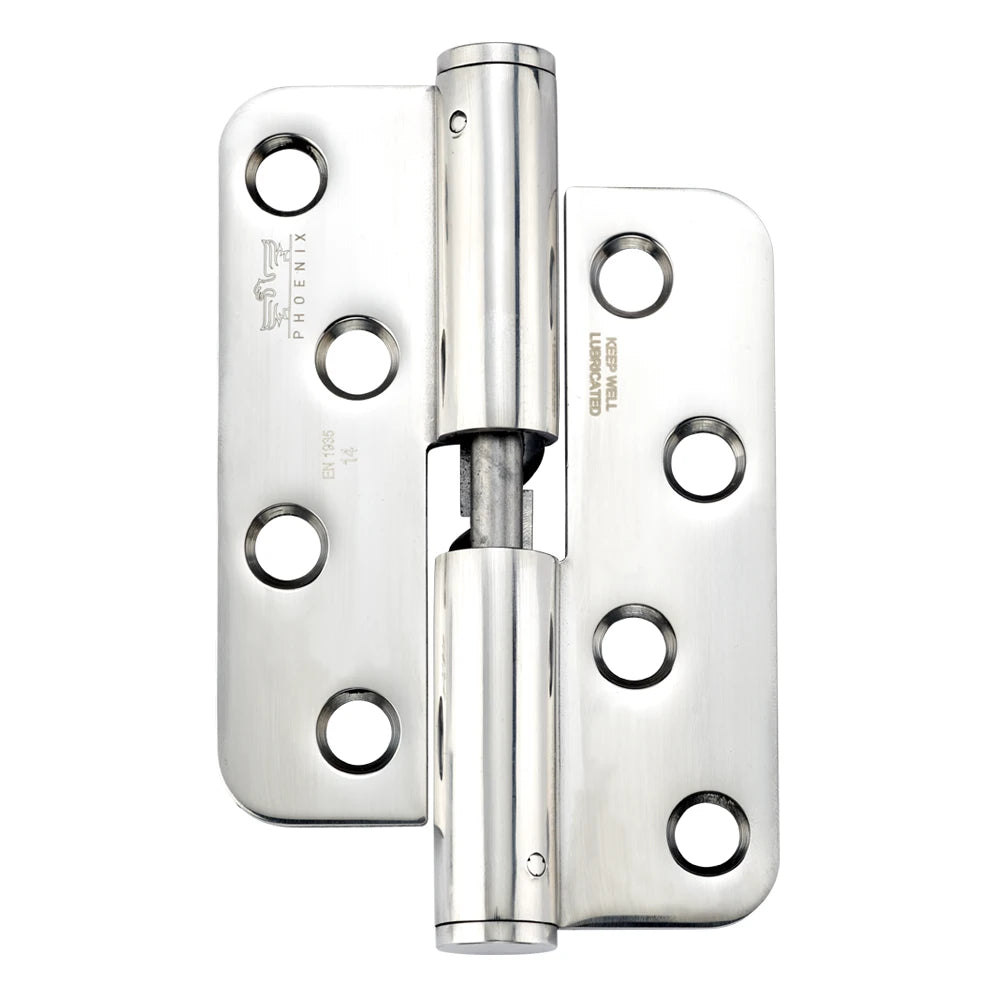 7916 Loadmaster Rising Lift Off Hinge - Radius Corner - Anti-Clockwise Close - Stainless Steel - Bright Polished 100 x 76 x 3mm