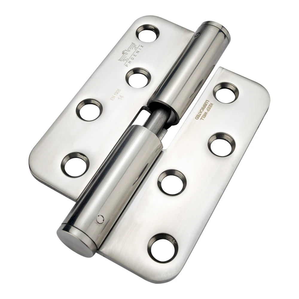 7916 Loadmaster Rising Lift Off Hinge - Radius Corner - Anti-Clockwise Close - Stainless Steel - Bright Polished 100 x 76 x 3mm