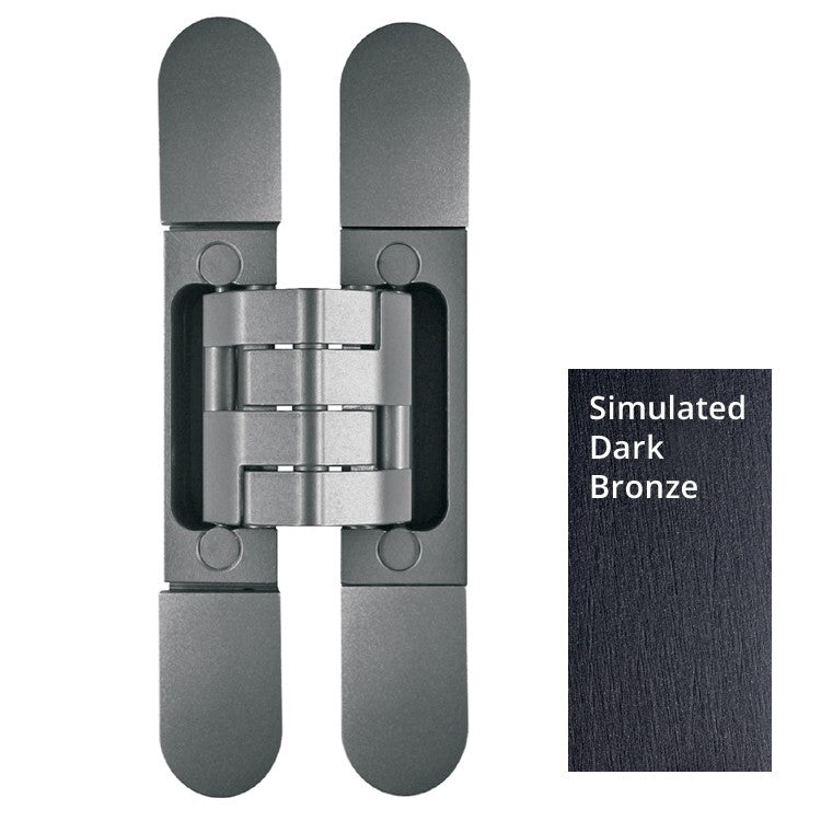 Pivota DX101 3D Design Fully Concealed Adjustable Hinge - Mild Steel - Simulated Dark Bronze Finish
