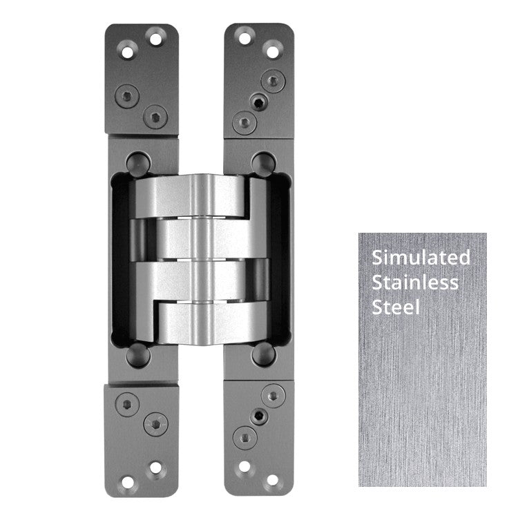 Pivota DX180 3D Fully Concealed Adjustable Hinge - Mild Steel - Simulated Stainless Steel Finish