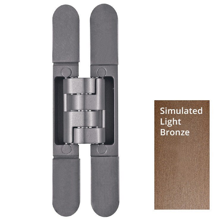 Pivota DX38 3D Design Fully Concealed Adjustable Hinge - Aluminium - Simulated Light Bronze Finish