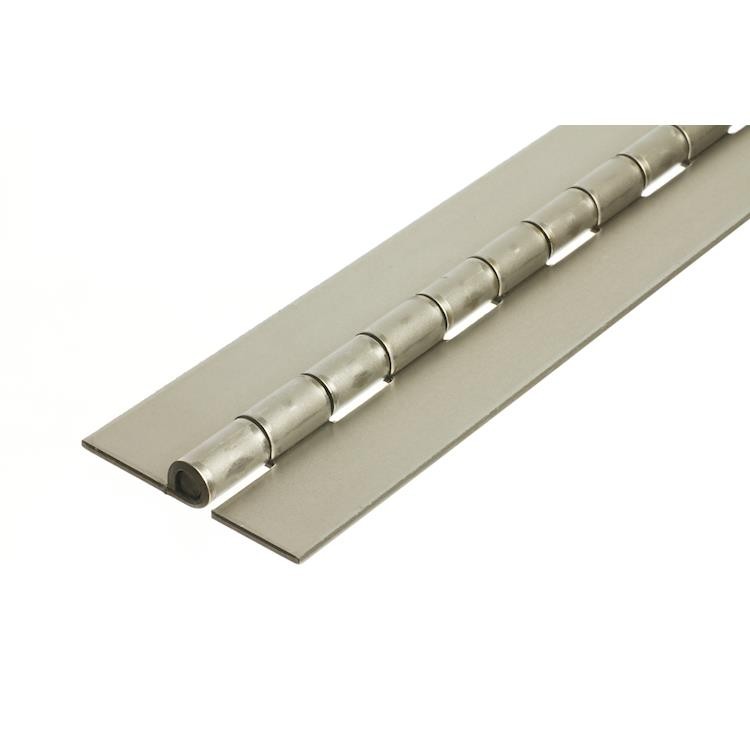 1208 Heavy Duty Piano Hinge - Mild Steel - Self Colour - No Holes 1829 x 76 x 3 x 8mm Pin