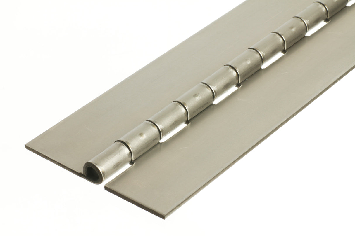 1212 Heavy Duty Piano Hinge - Mild Steel - Self Colour - No Holes 1829 x 102 x 3 x 8mm Pin