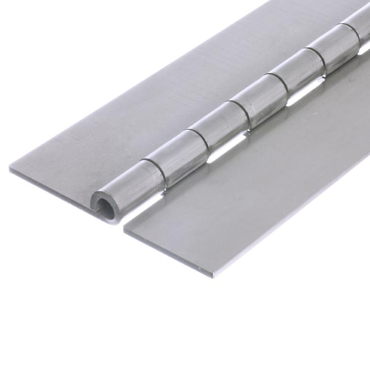 1212 Heavy Duty Piano Hinge - Aluminium - Self Colour - No Holes 1829 x 102 x 3 x 8mm Pin