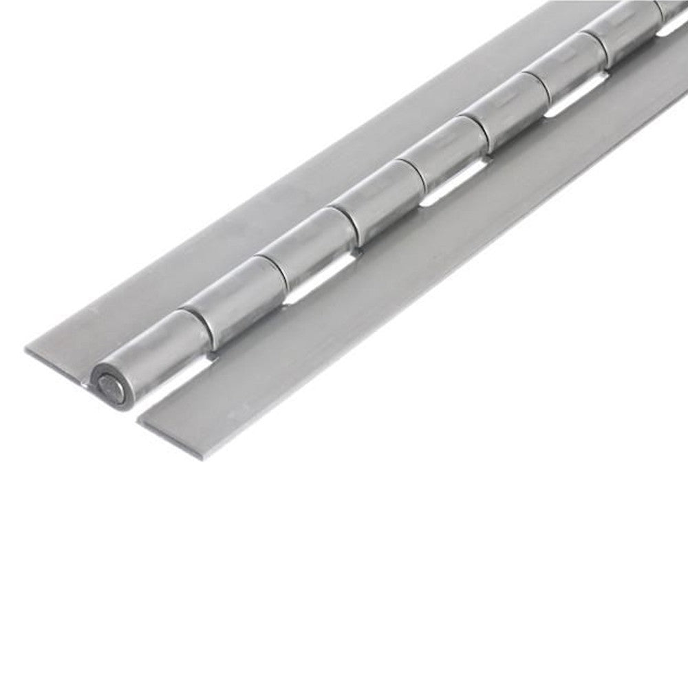 1610 Heavy Duty Piano Hinge - Stainless Steel - Self Colour - No Holes 1829 x 127 x 4 x 6.4mm Pin