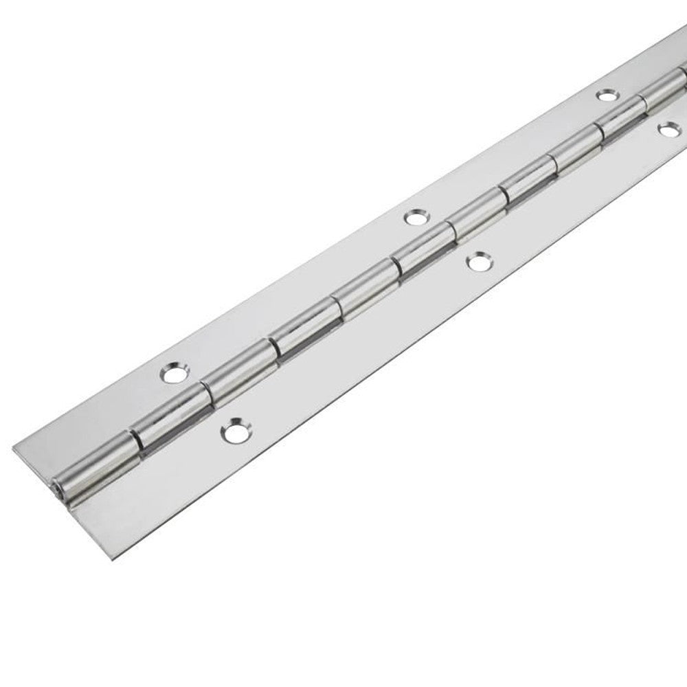 3602 Light Duty Piano Hinge - Stainless Steel - Bright Polished - In-line Holes 1829 x 25 x 0.9 x 2.3mm Pin