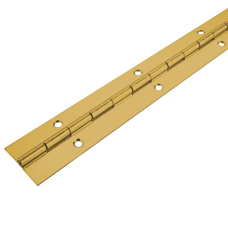 3604 Light Duty Piano Hinge - Brass - Self Colour - In-line Holes 1829 x 32 x 0.9 x 2.3mm Pin