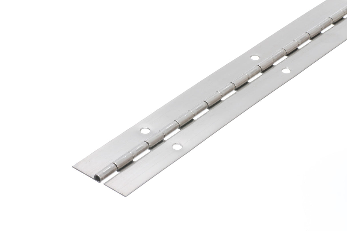 3626 Light Duty Piano Hinge - Stainless Steel - Self Colour - In-line Holes 1829 x 38 x 0.9 x 3.3mm Pin