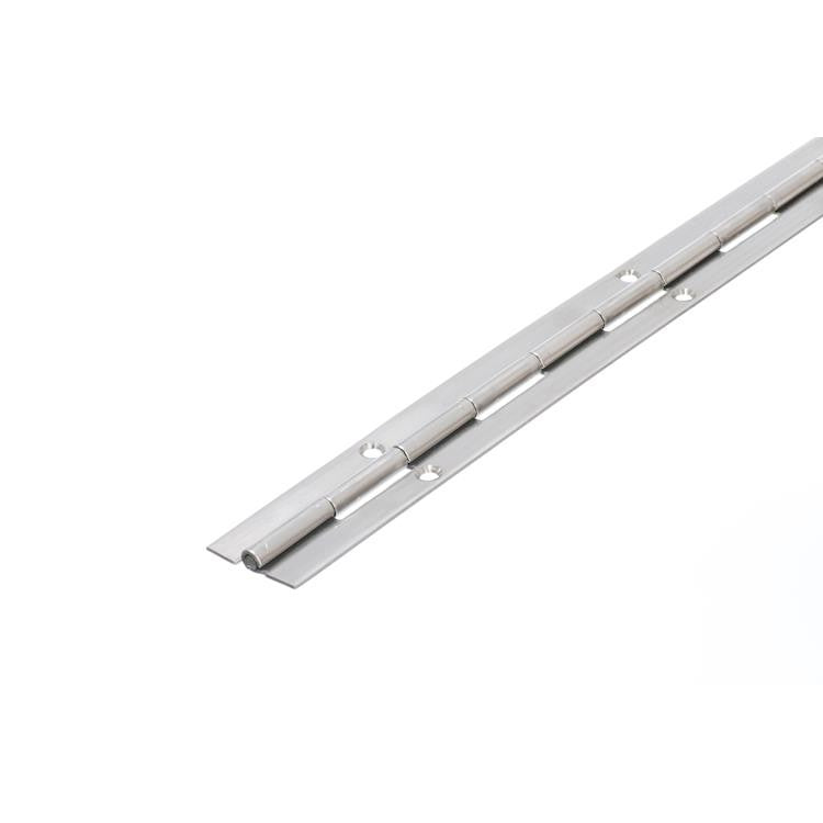 4802 Medium Duty Piano Hinge - Stainless Steel - Self Colour- In-line Holes 1829 x 25 x 1.2 x 3.3mm Pin
