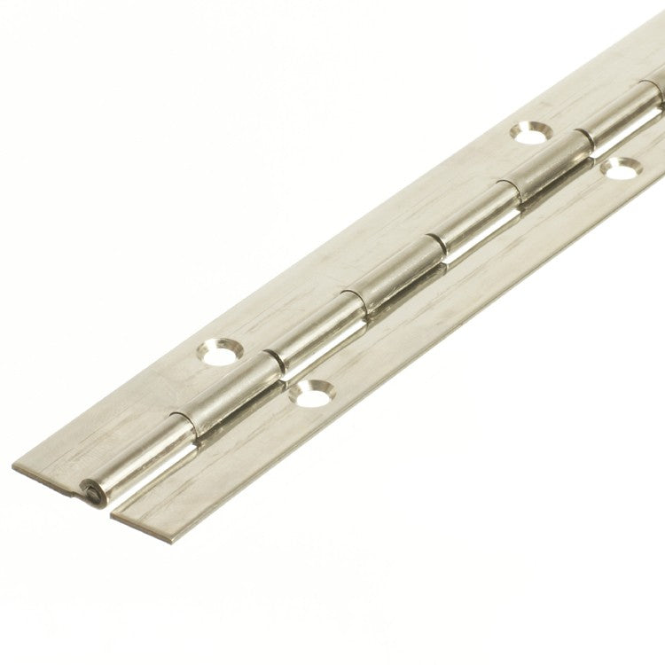 6406 Medium Duty Piano Hinge - Stainless Steel - Bright Polished - In-line Holes 1829 x 38 x 1.5 x 3.5mm Pin