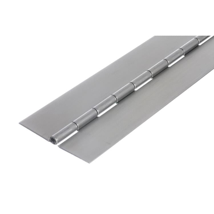 6432 Medium Duty Piano Hinge - Mild Steel - Self Colour - No Holes 1829 x 76 x 1.6 x 5.0mm Pin