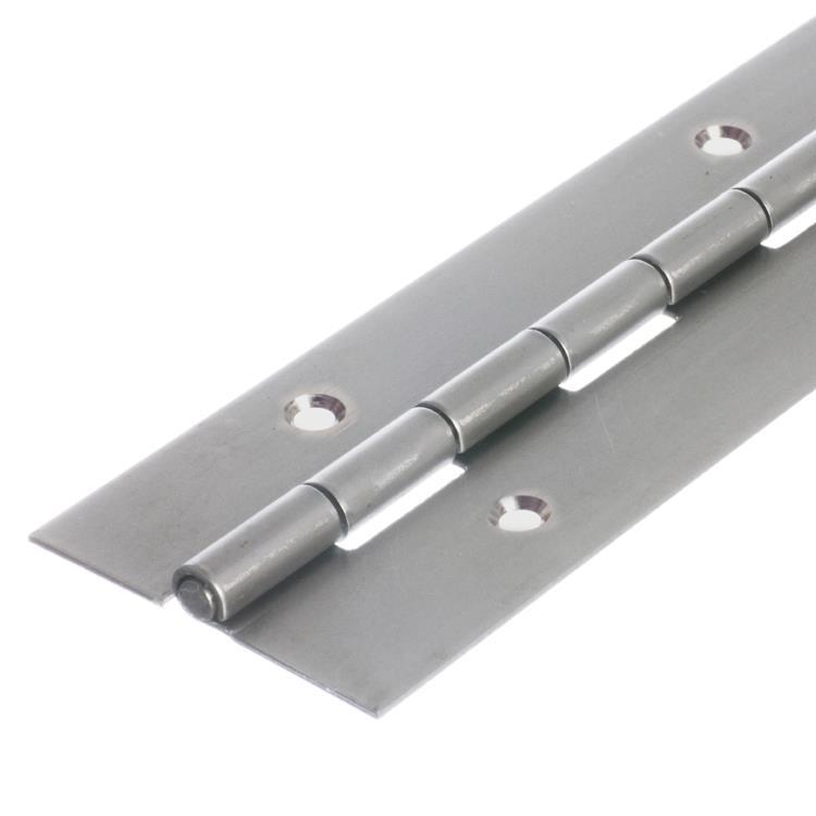 6432 Medium Duty Piano Hinge - Stainless Steel - Self Colour - In-line Holes 1829 x 76 x 1.6 x 4.7mm Pin