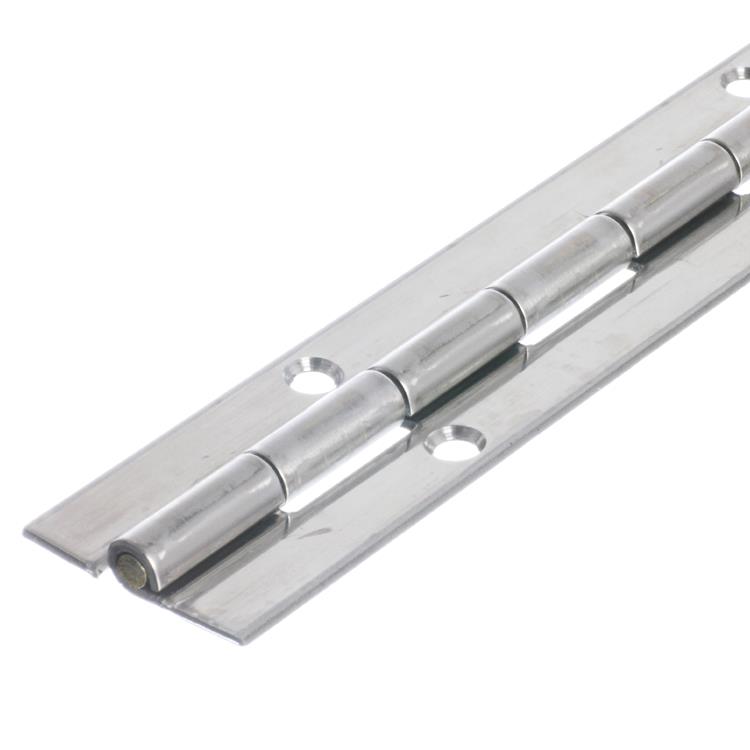 7808 Medium Duty Piano Hinge - Mild Steel - Zinc - In-line Holes 1829 x 38 x 2.0 x 5.0mm Pin