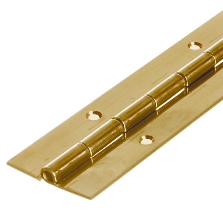 7812 Medium Duty Piano Hinge - Brass - Self Colour - In-line Holes 1829 x 51 x 2.0 x 5.0mm Pin