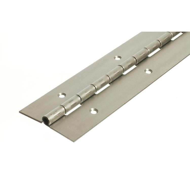 7830 Medium Duty Piano Hinge - Mild Steel - Self Colour - In-line Holes 1829 x 76 x 2.0 x 6.3mm Pin