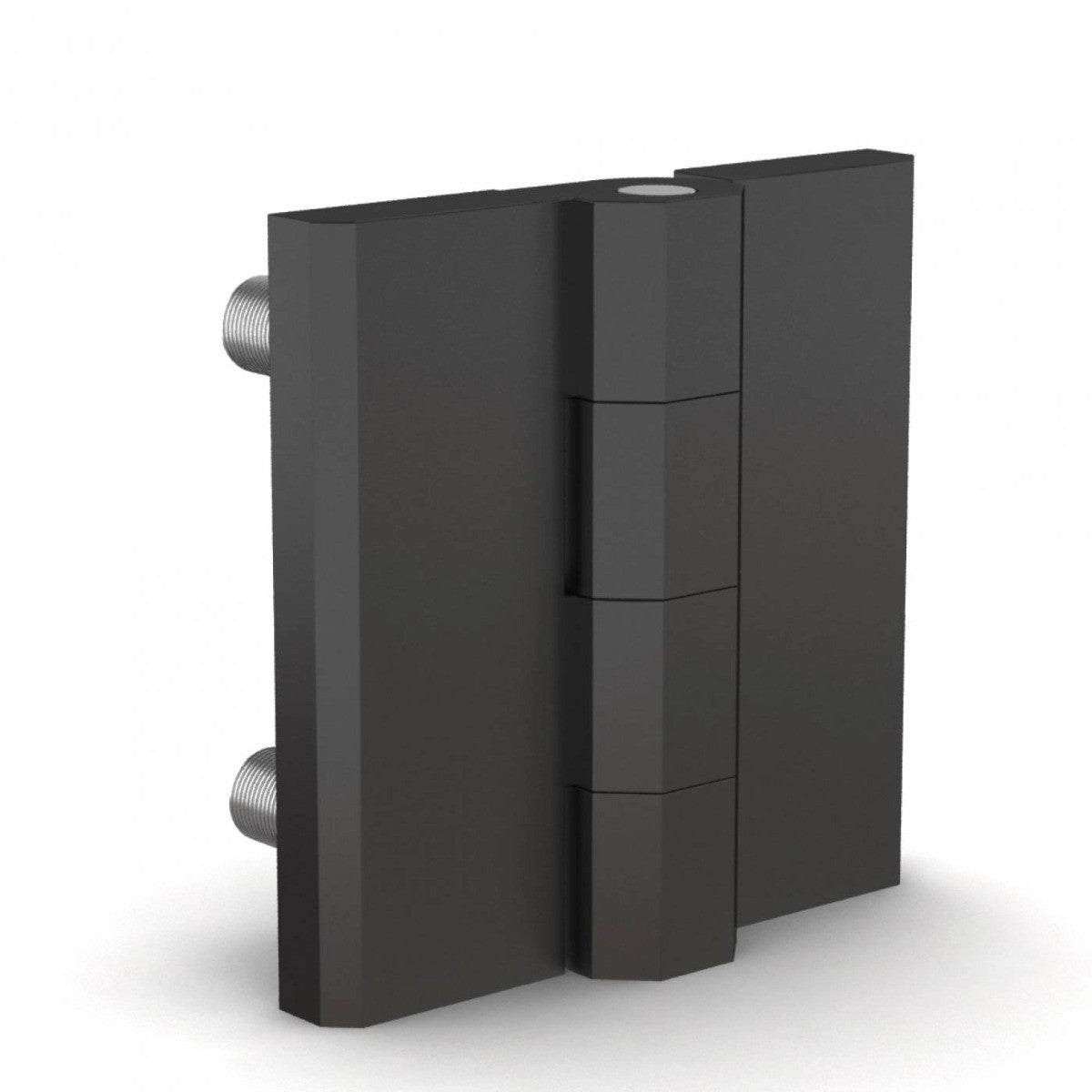 Polyamide Hinge with M6 Stainless Steel Studs - 50 mm x 50 mm - Black