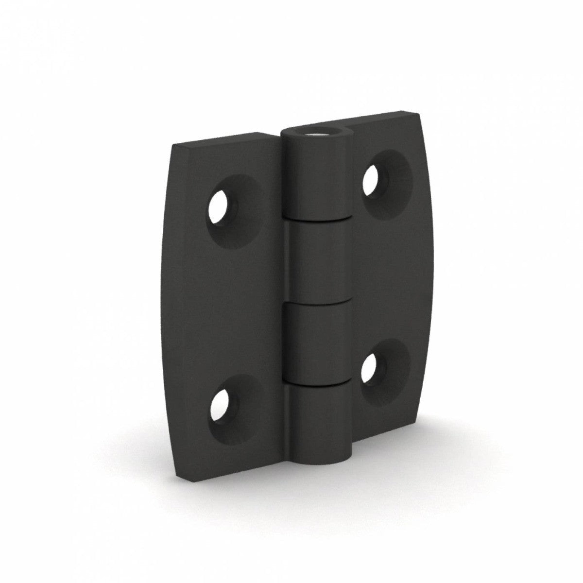 Polymer Hinge With Countersunk Holes - 40 mm x 40 mm - Black