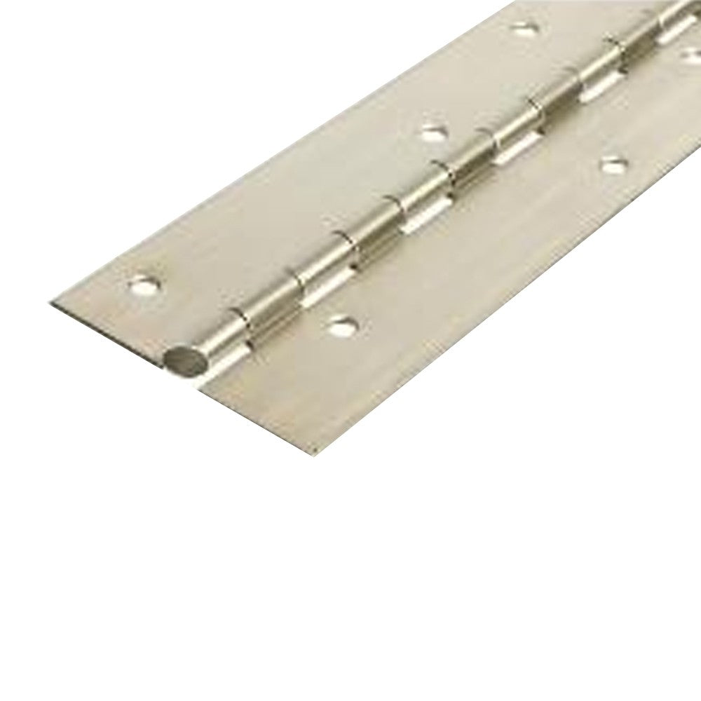56015AL Architectural Piano Hinge - Reduced Ligature - Stainless Steel - Satin Polished - Staggered Holes 2134 x 102 x 2.5 x 7mm Pin