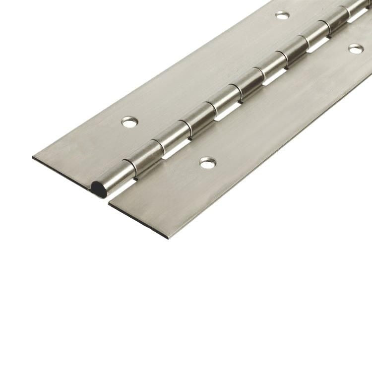 Architectural Continuous Hinge - Stainless Steel - Bright Polished - In-line Holes 2000 x 76 x 2.5 x 7mm Pin