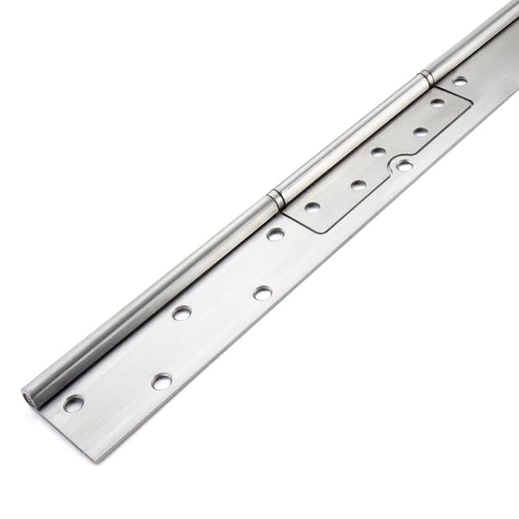 56135 Interleaf Piano Hinge - Stainless Steel - Satin Polished - Staggered Holes 2134 x 90.5 x 2.5 x 7mm Pin