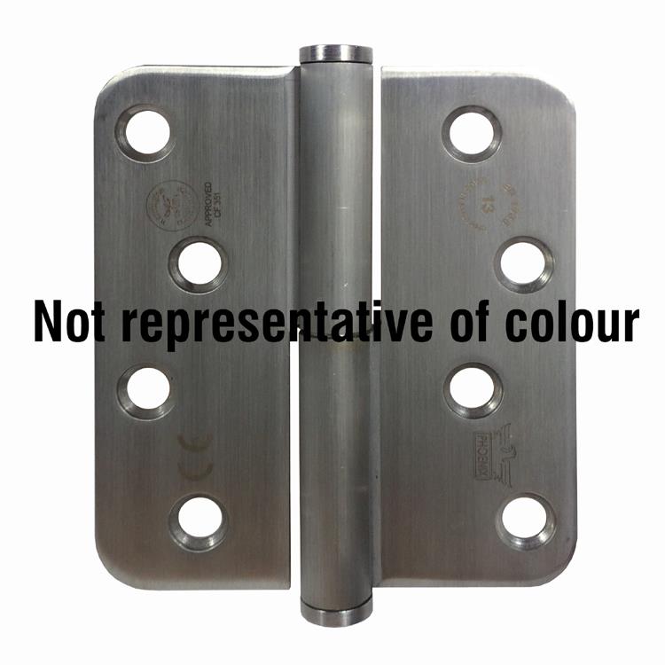 7766 Concealed Bearing Lift Off Hinge - Radius Corner - Staggered Hole - Anti-Clockwise Close - Stainless Steel - Bright Polished 102 x 89 x 3mm