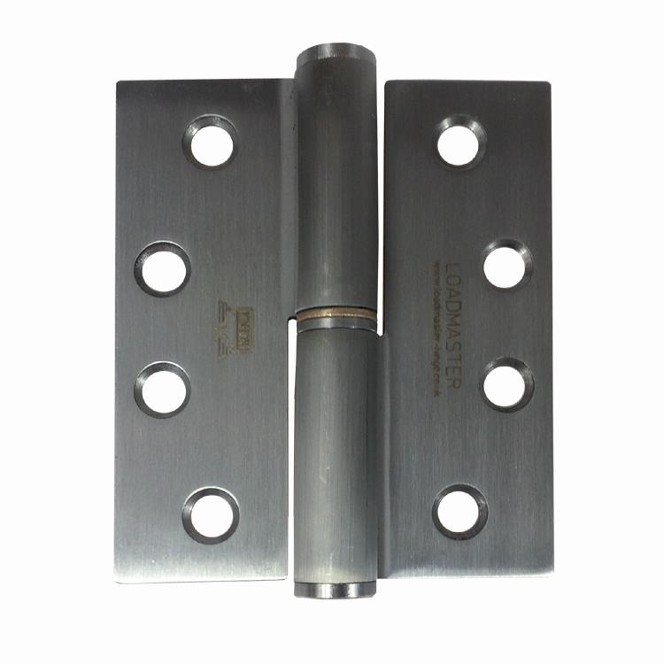 7956 Loadmaster Lift Off Butt Hinge - Square Corner - ANSI Hole - Anti-Clockwise Close - Stainless Steel 316 - Satin Polished 102 x 89 x 3mm