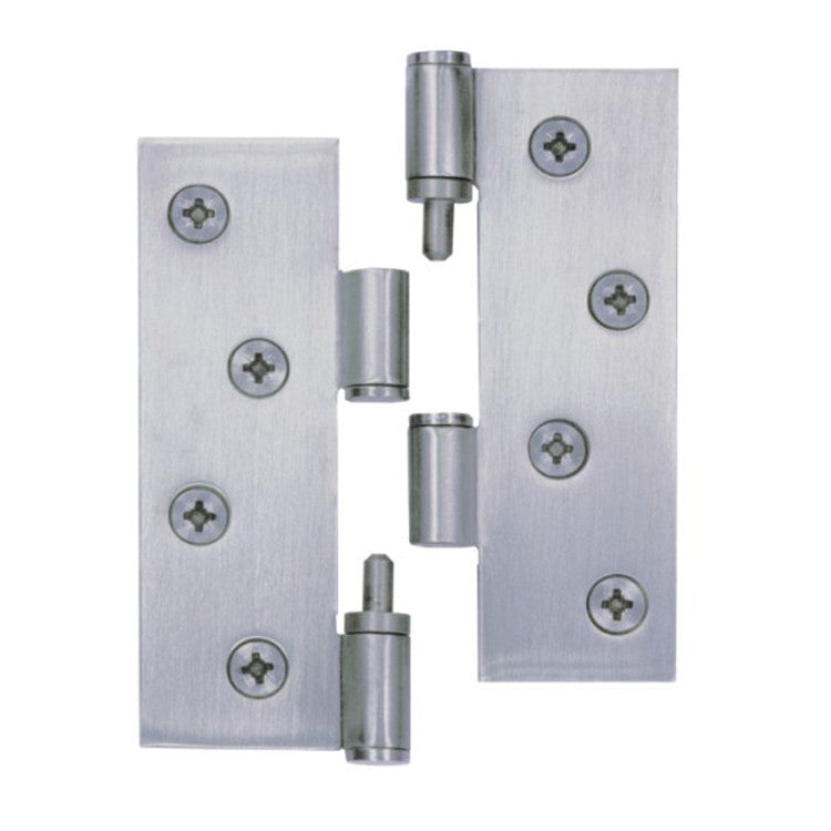 7586 Slimline Twin-pin Lift-off Hinge - Anti-Clockwise Closing - Stainless Steel - Satin Polished 102 x 76 x 2.5mm