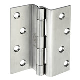 Stormproof Cranked Hinge - Stainless Steel 316 - Satin Polished - Staggered Holes - 102 x 73 x 2.5mm