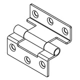 Stormproof Cranked Hinge - Stainless Steel 316 - Satin Polished - Staggered Holes - 64 x 50 x 2.0mm