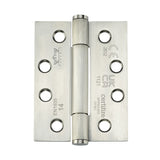 7730 Concealed Bearing Hinge Stainless Steel 316 - Square Corner - ANSI Hole - Satin Polished 102 x 76 x 3mm