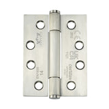 7730 Concealed Bearing Hinge Stainless Steel - Square Corner - ANSI Hole - Satin Polished 102 x 76 x 3mm