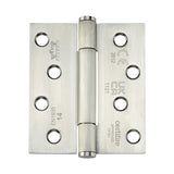 7735 Concealed Bearing Hinge Stainless Steel - Square Corner - Staggered Hole - Satin Polished 102 x 89 x 3mm
