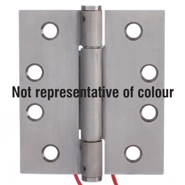7735 Concealed Bearing 4 Wire Conductor Hinge - Anti-Clockwise Closing - Stainless Steel - Satin Polished 102 x 89 x 3mm