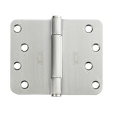 7750 Concealed Bearing Hinge - Radius Corner - Staggered Hole - Stainless Steel - Satin Polished 102 x 127 x 3mm