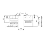 Pivota DX80 3D ZA Fully Concealed Adjustable Hinge - Aluminium - Satin Nickel Finish
