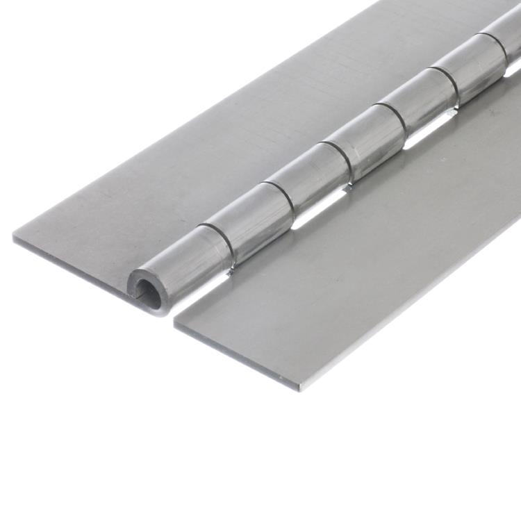 1606 Heavy Duty Piano Hinge - Mild Steel - Self Colour - No Holes 1829 x 102 x 4 x 6.4mm Pin