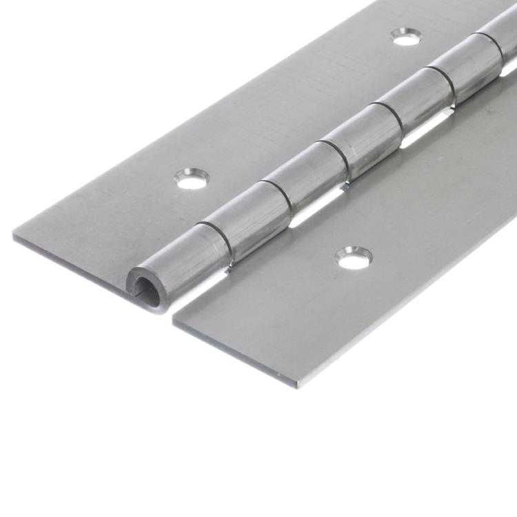 1606 Heavy Duty Piano Hinge - Stainless Steel - Self Colour - In-line Holes 1829 x 102 x 4 x 6.4mm Pin