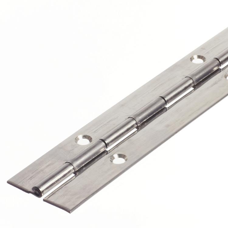 6406 Medium Duty Piano Hinge - Stainless Steel - Self Colour - In-line Holes 1829 x 38 x 1.5 x 3.5mm Pin