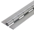 Satin polished 1006 stainless steel piano hinge, 1829mm, no holes