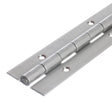 1006 stainless steel piano hinge, self-colour, 1829mm with in-line holes